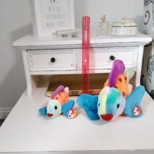 Ty Colorful Lips Beanie Buddy And Baby Plush Toy Set